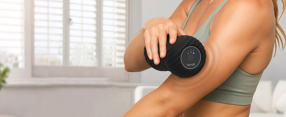 Vibrating Peanut Massa Ball Roller, Electric Double