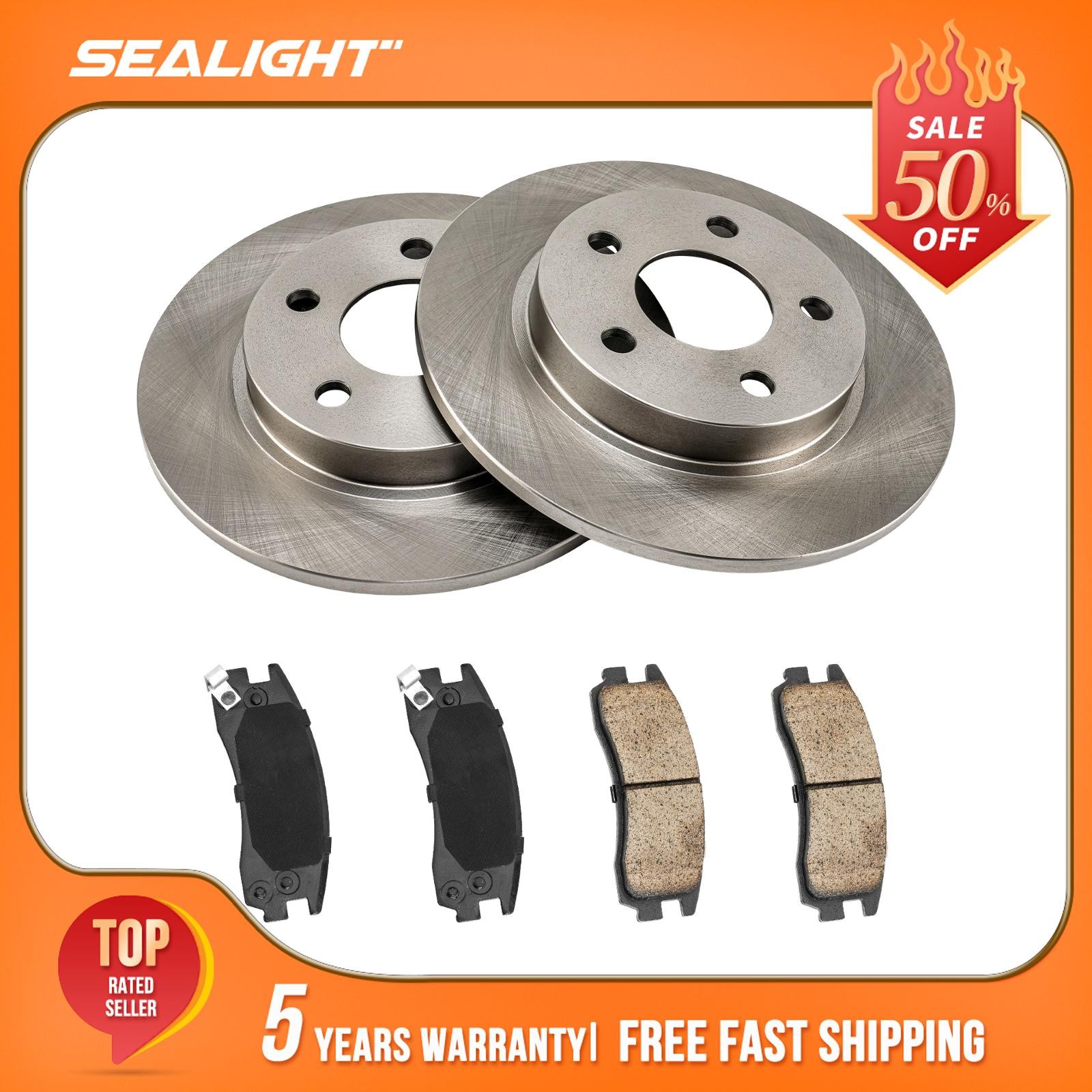 Rear Ceramic Brake Pads & Rotors For 2000-05 Buick LeSabre Pontiac Bonneville