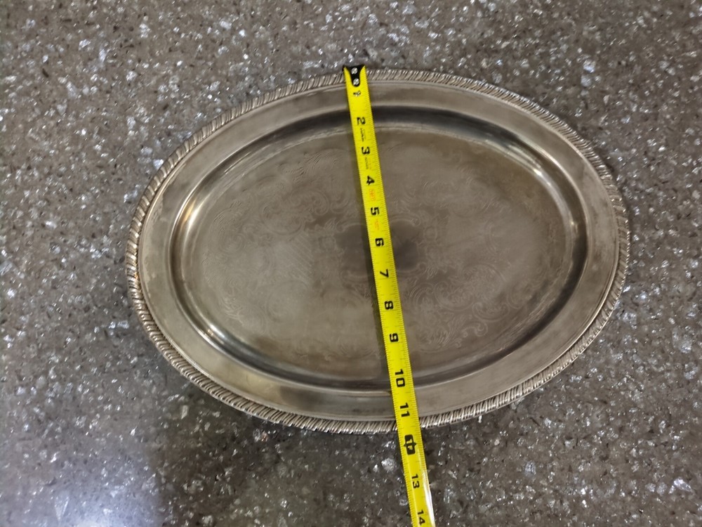 Silver Plate Serving Tray 16"X11.5"