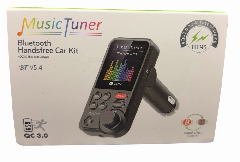 Car Bluetooth 5.0 FM Transmitter PD Type-C Dual USB Handsfree Player Charger