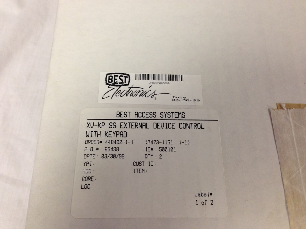 BEST Access Control SystemsBEST Access ConSS External Device Control with Keypad