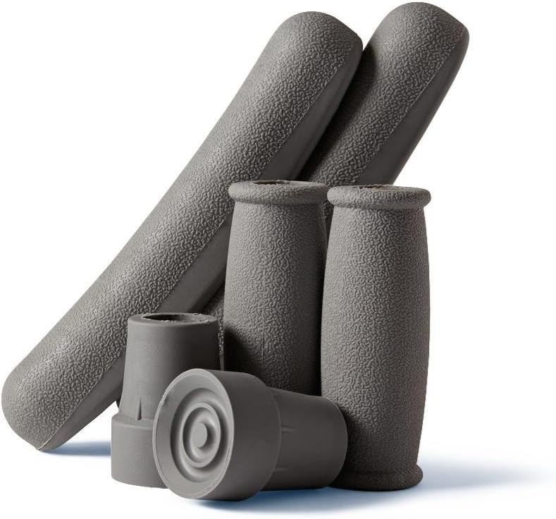 Medline Crutch Accessory Replacement Kit, Gray