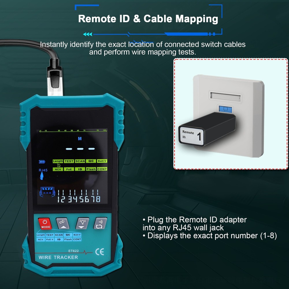 1-Advanced Network Cable Tester For Ethernet Maintenance