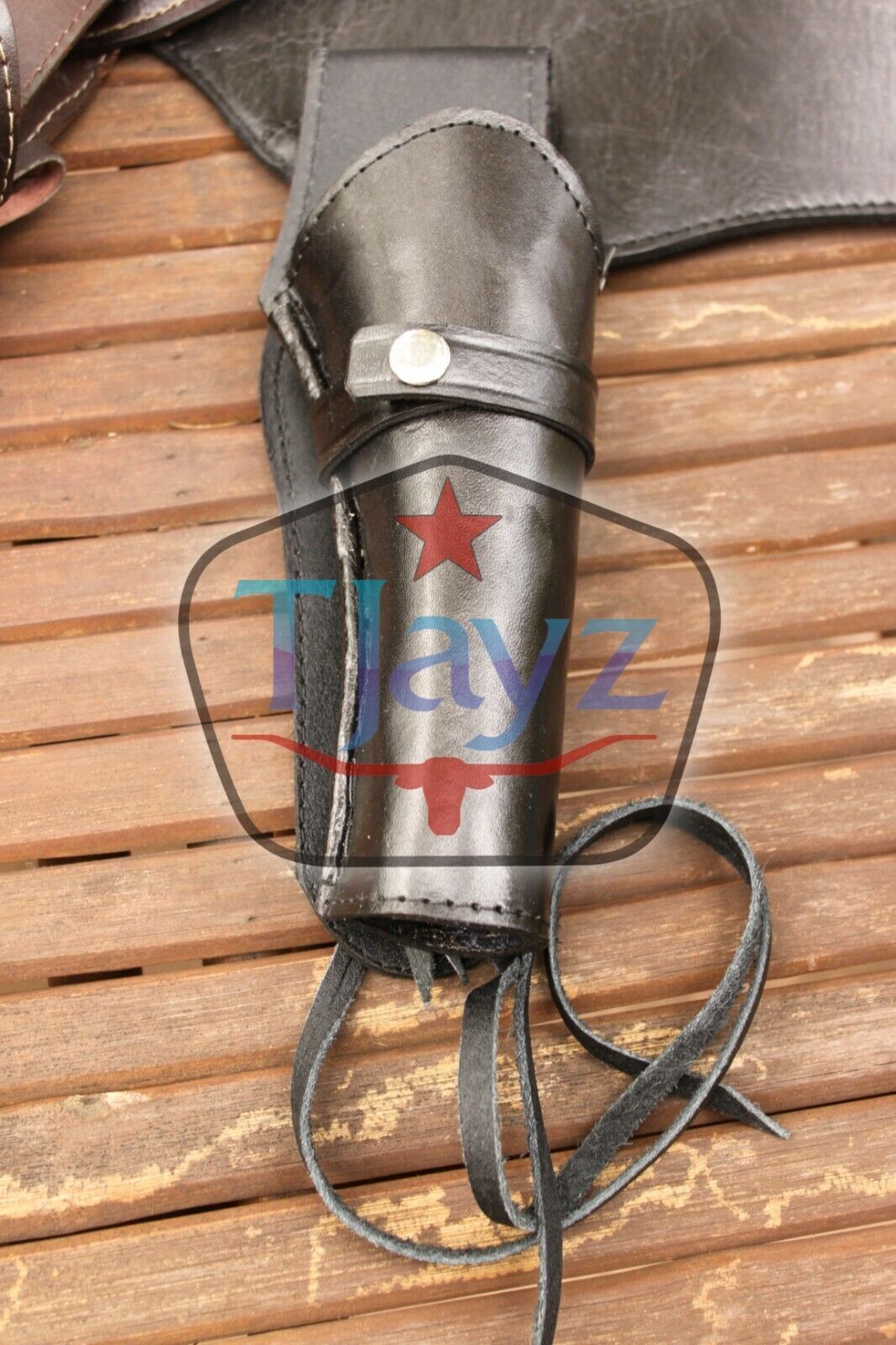 22 Cal USA SELLER SASS Single Holster Gun Belt Drop TOOLED LEATHER Western Rig