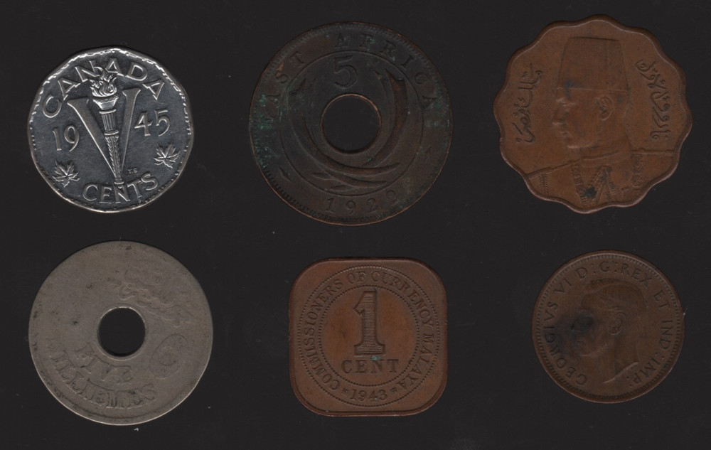 Small Collection – 9× World Coins Bulk Lot