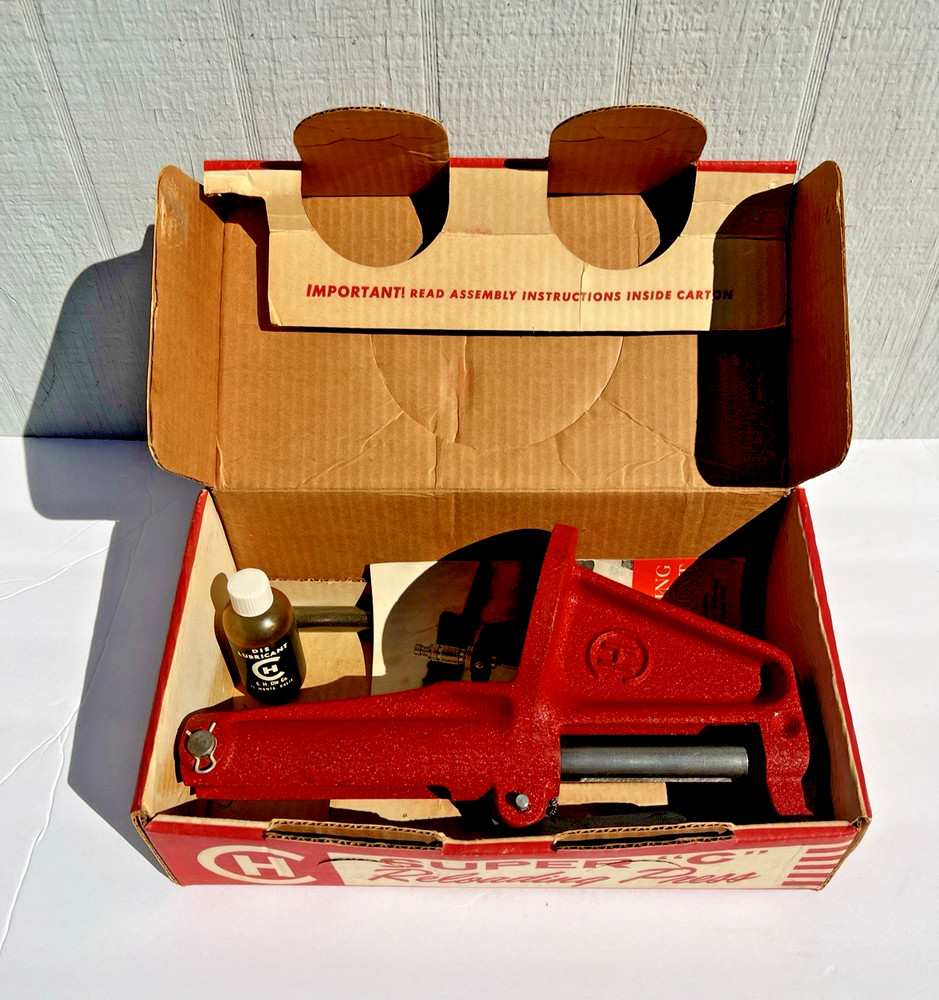 C-H Precision Reloading Press "SUPER C" Upstroke NIB with Instructions NOS 1959