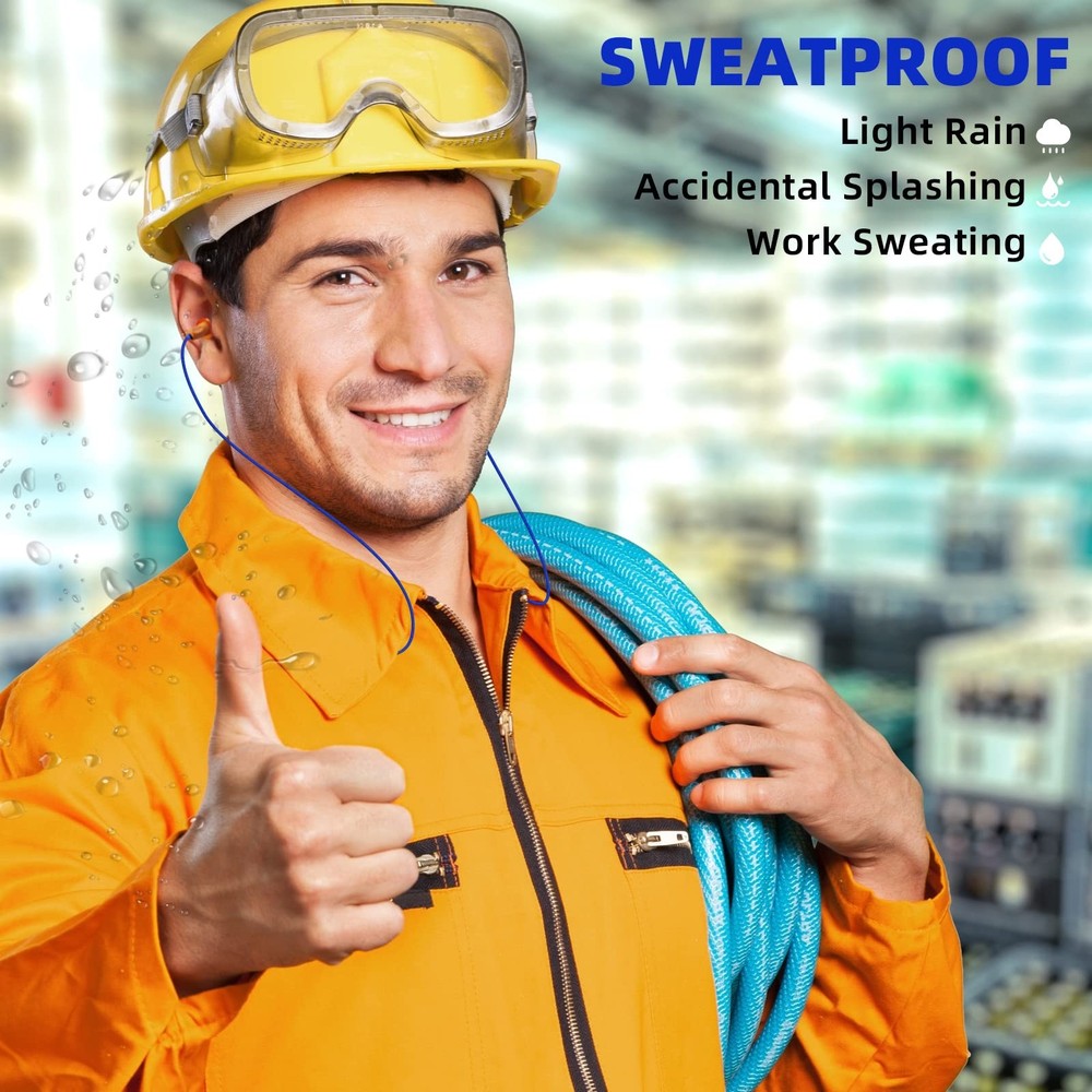 Bluetooth Ear Plugs for Work | Wireless Noise Reduction Earbuds with Mic