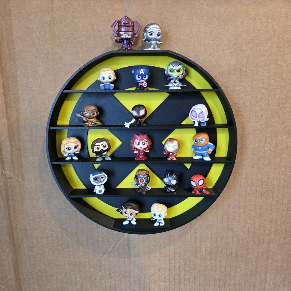 X-Men Doorables Shelf | Round Marvel Mini Figure Display | 10” Diameter