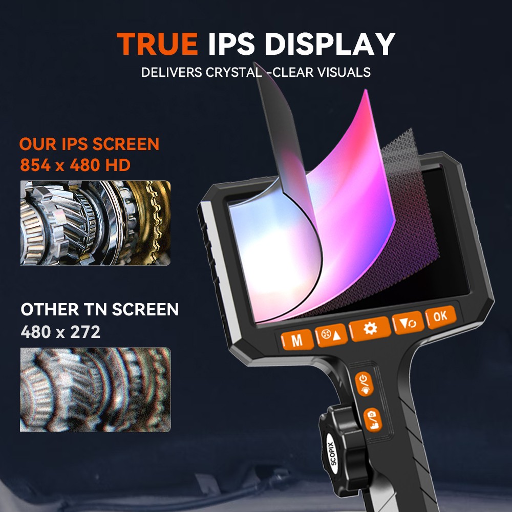 NEW SALE! 2-Way Articulating Borescope Camera w/ Light Endoscope 360° Inspection