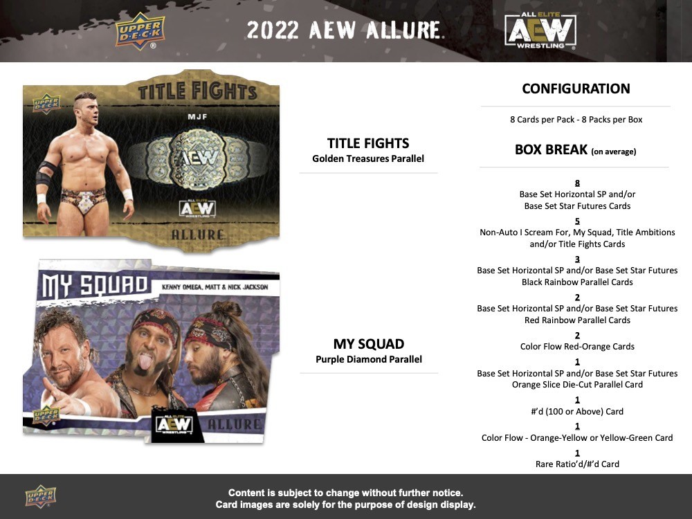 2022 Upper Deck AEW Wrestling Allure Hobby Box