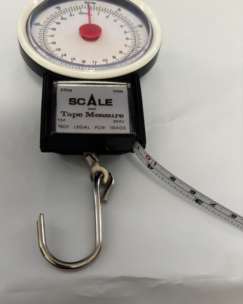 Hanging Spring Dial Scale 50 Big Game Hanging Scale Hook, Handle, Measure EUC
