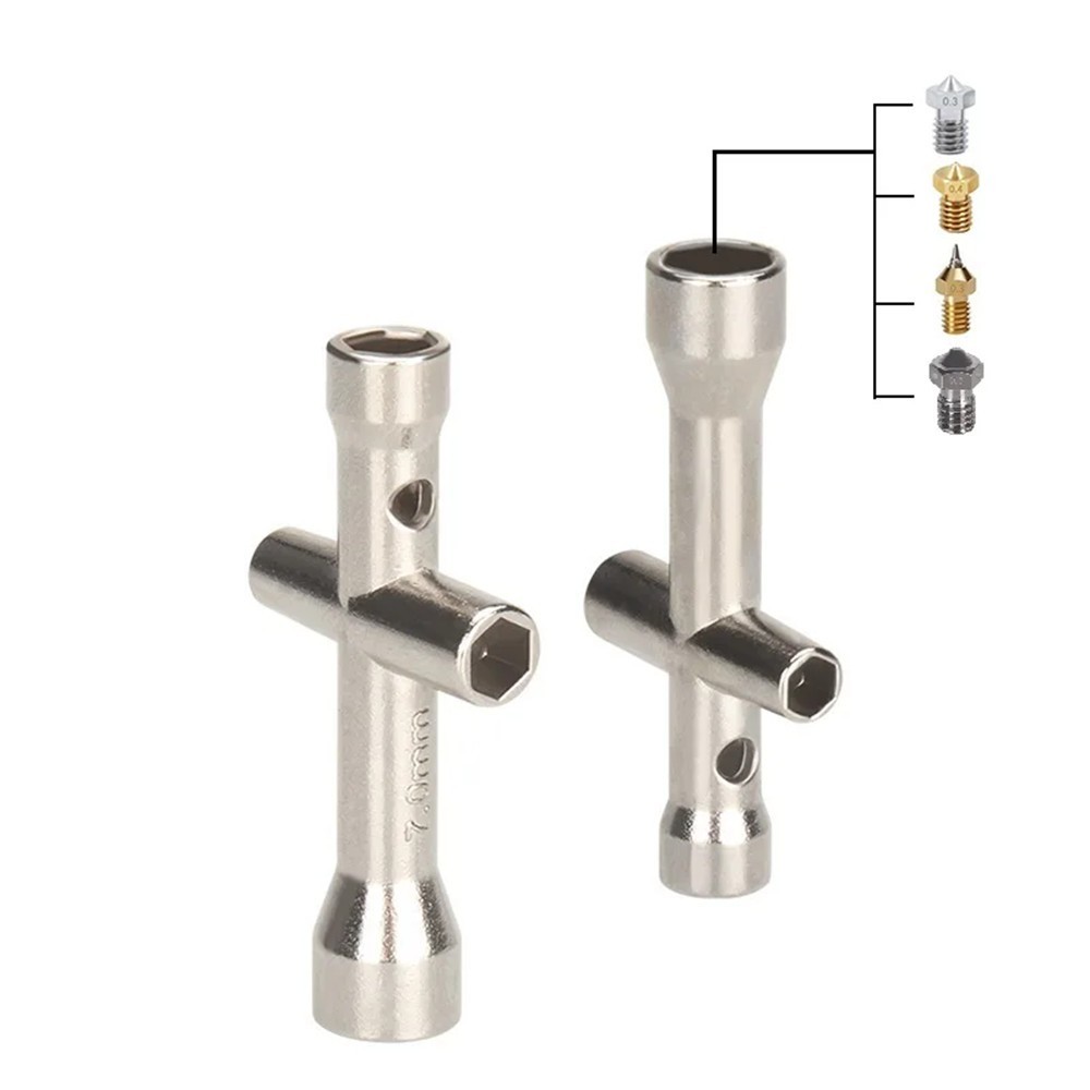 For MK8/MK10/M2000 3D Printer Tools Set Cross Wrench Socket M2/M2.5/M3/M4 Nut