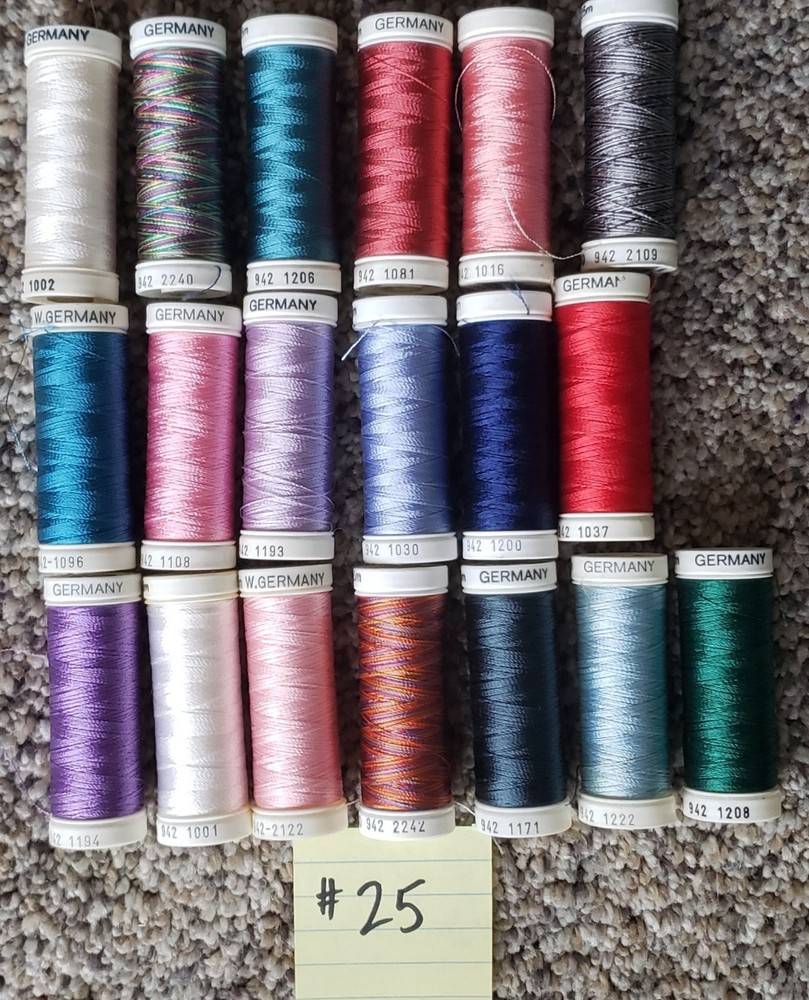 19 NEW Spools Sulky Embroidery Thread 250 yds each