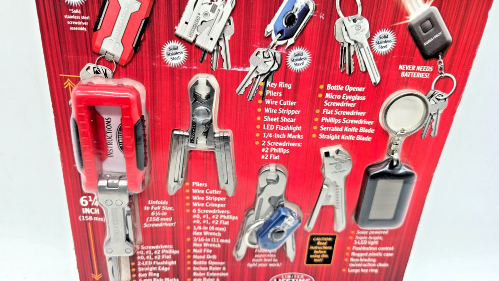 SWISS TECH Micro-Tool 5 Piece Set New-Sealed Key Ring Tool Set