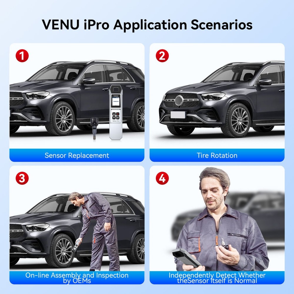 MUCAR VO7S TPMS Programming Tool ECU Coding Scanner Car Diagnostic Tool 28+Reset