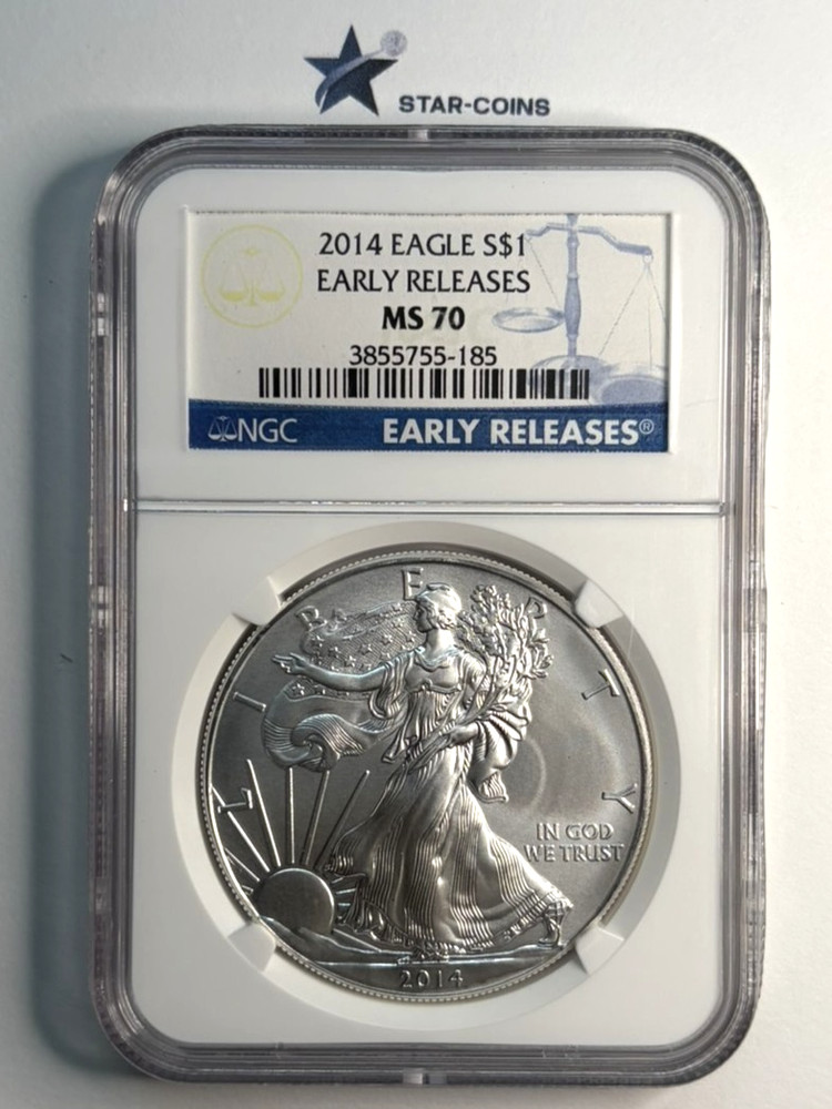 2014 Silver Eagle NGC MS70 Early Releases