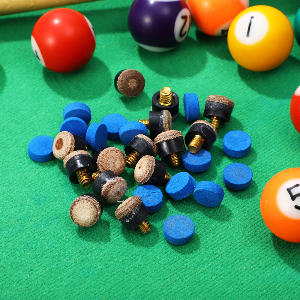 40 Pcs Snooker Pool Cue Tip Tool Skin Billiard Tips Replacement