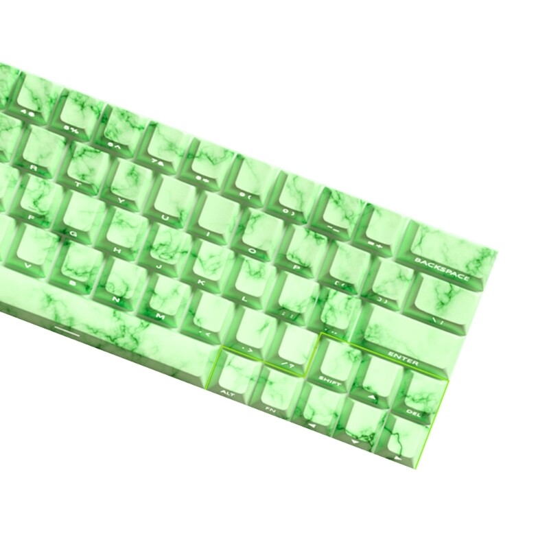 Emerald Theme Keycap 64/74Key Dye Sublimations Side-lit Backlit Keycap for