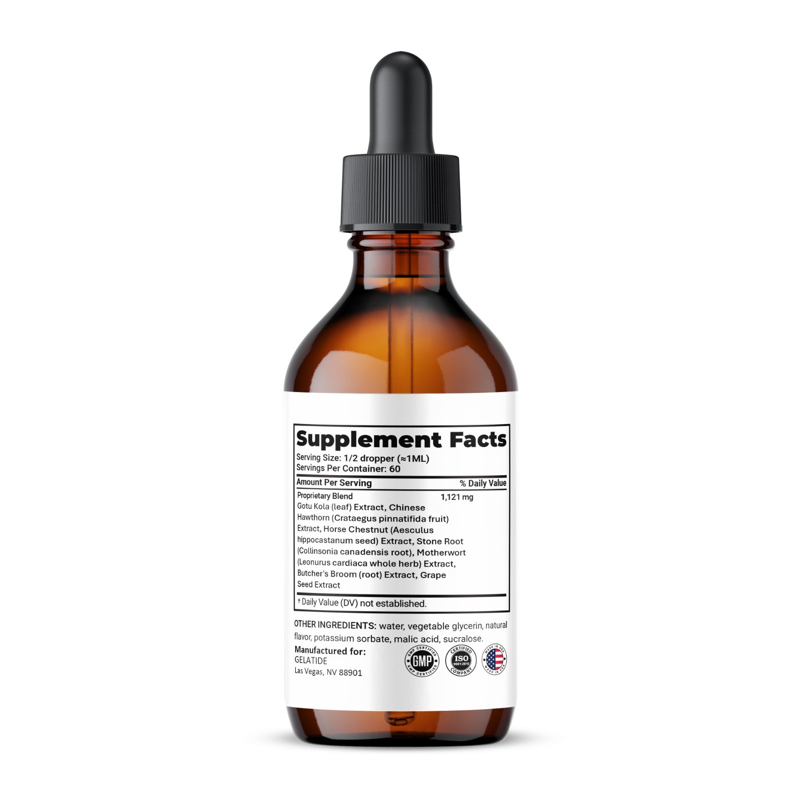 Gelatide Liquid Supplement, All Natural Formula, Gela Tide Drops (2 pack)