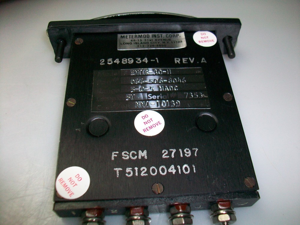 METERMOD INST. CO. EDGEWISE 5-0-5 Ma. Dc. PANEL METER