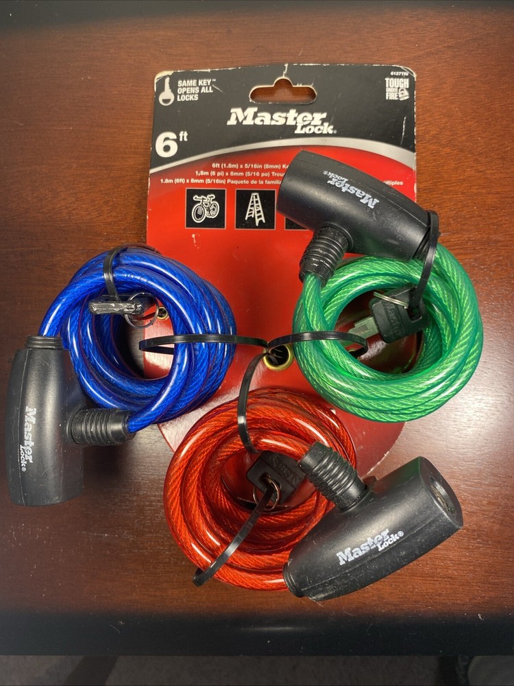 Master Lock Bike Cable Lock 5/16'' X 6 Keyed