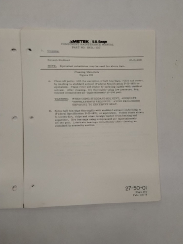 Ametek Part No SRDL-12C Flap Position Indicator Component Maintenance Manual