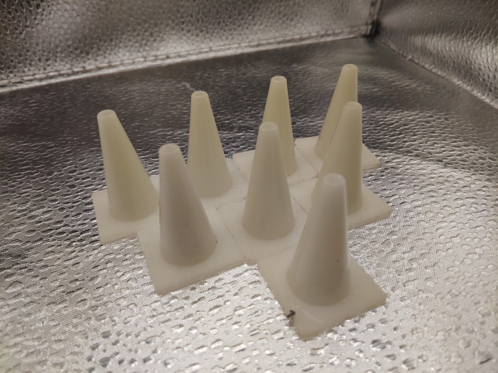 8 Small Glow In Dark Cones