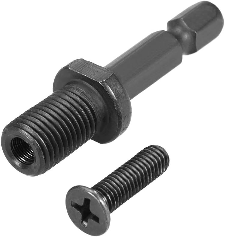 uxcell Drill Chuck Adapter 3/8-24UNF Thread Keyless Hex...