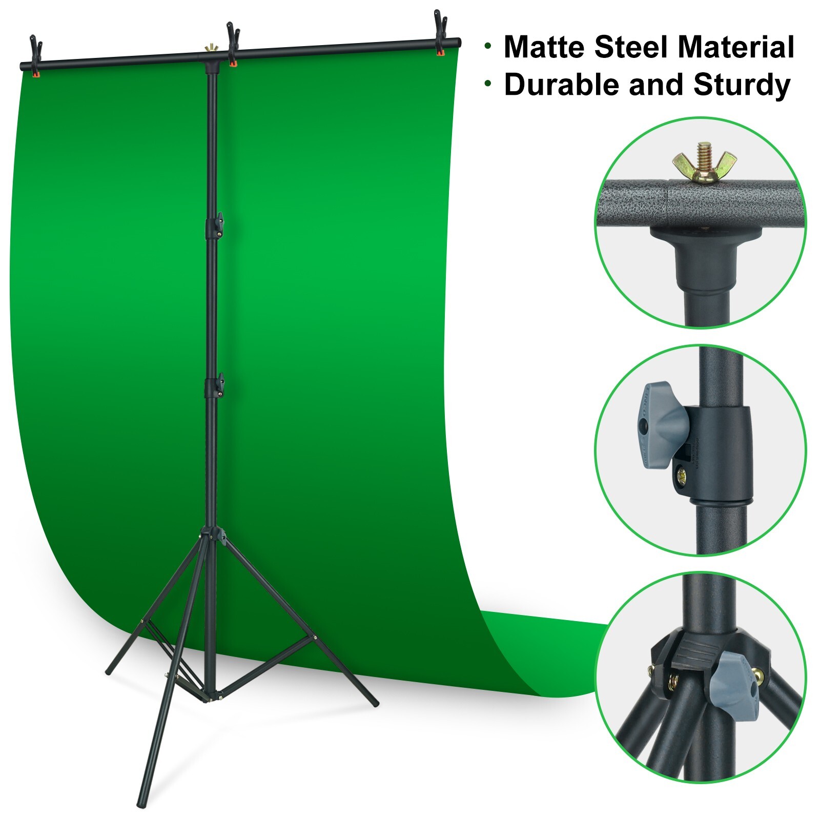 LINCO Photo T-Shape Backdrop Stand Background Backdrops Support Kit - AM207