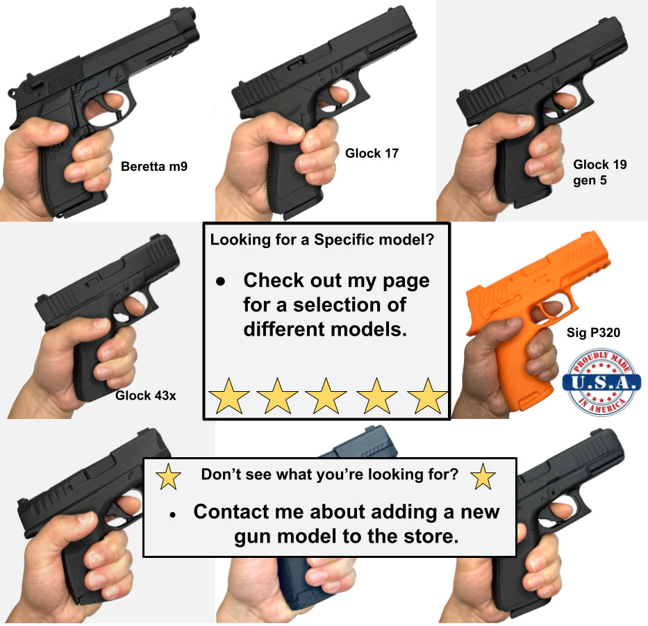 Springfield XD9 Compatible Training Gun Strong 1:1 Size Prop Realistic Feel SAFE