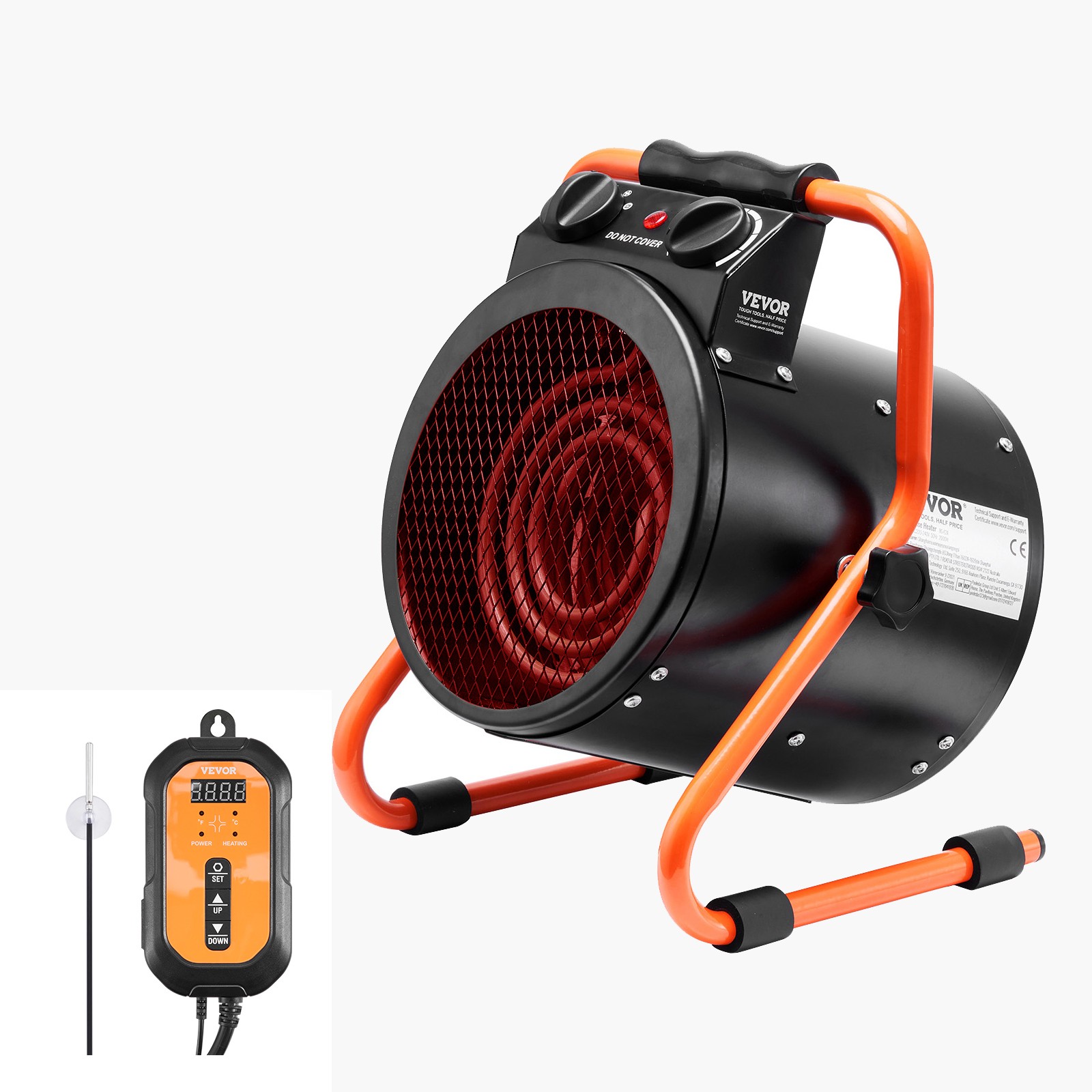 Greenhouse Heater 1500W Fast Heating with Overheat Protection Waterproof