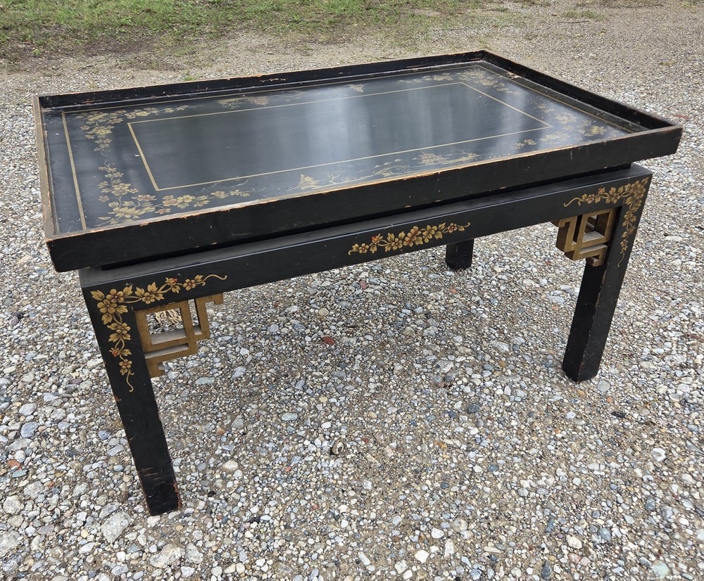 Gilded Chinoiserie Style Side Table