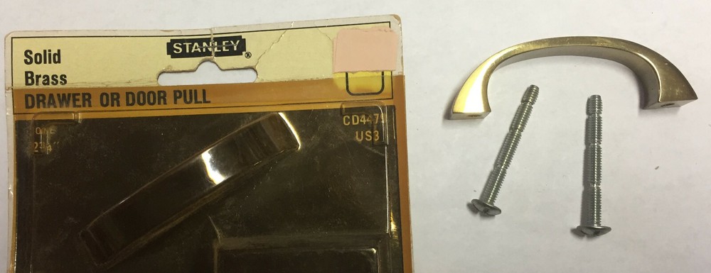 Stanley 2-3/4” Solid Brass Drawer Or Door Pull CD4479, SET of 5 Pulls, NEW