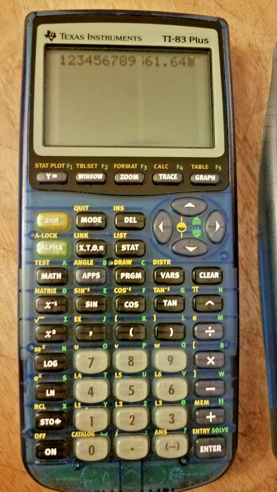 Texas Instruments TI-83 Plus Blue Graphing Calculator with Cover