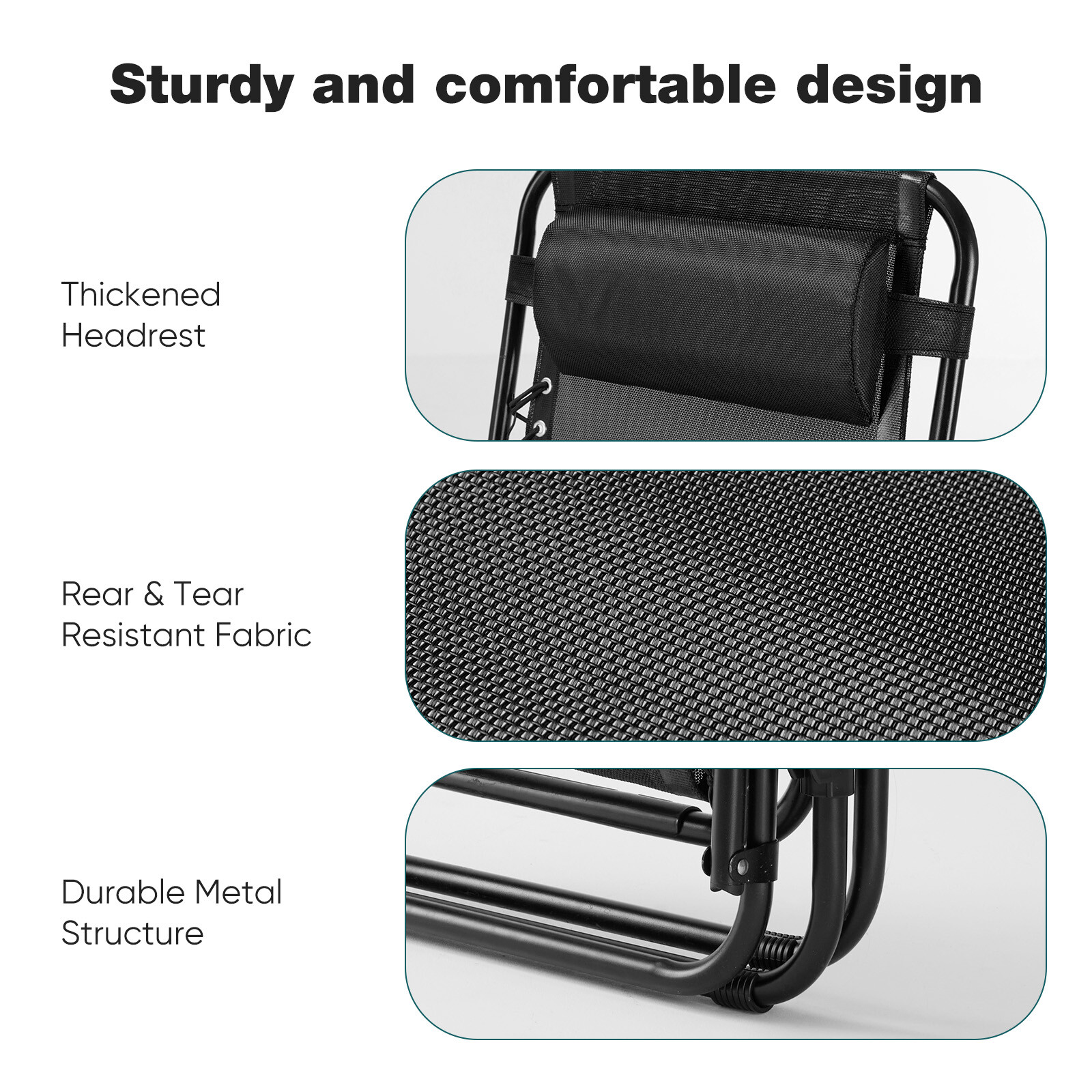 Set of 2 Zero Gravity Chair Folding Outdoor Patio Lounge Recliner Garden Camping