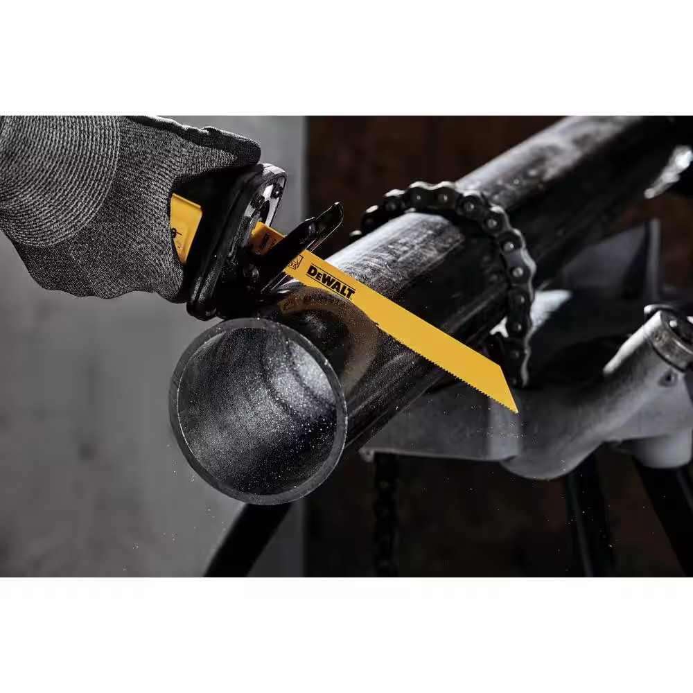 6 In. 10/14 TPI Straight Back Bi Metal Reciprocating Saw Blade (5-Pack)