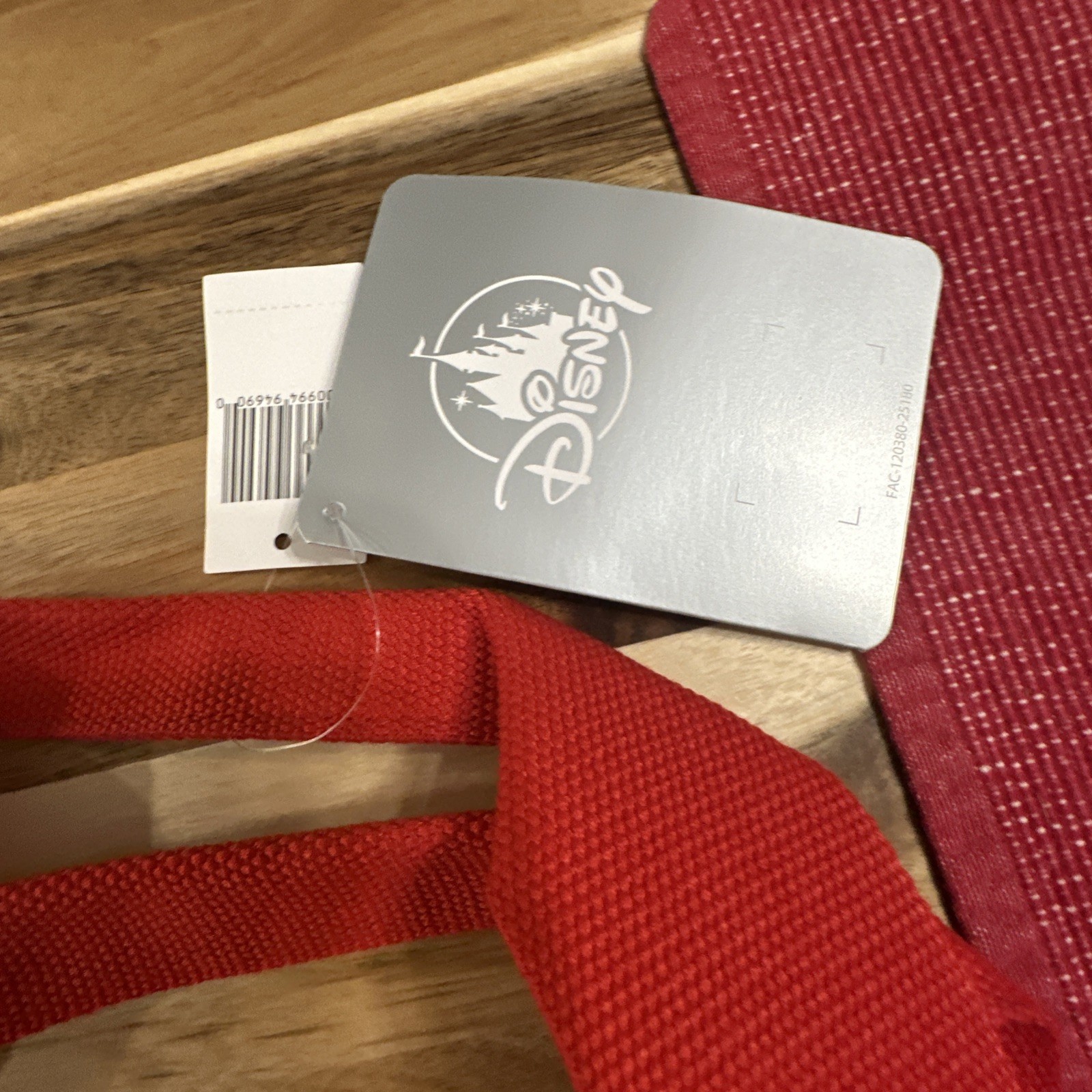 WALT DISNEY WORLD MERRY CHRISTMAS CANVAS TOTE BAG HAPPY HOLIDAYS MICKEY MINNIE