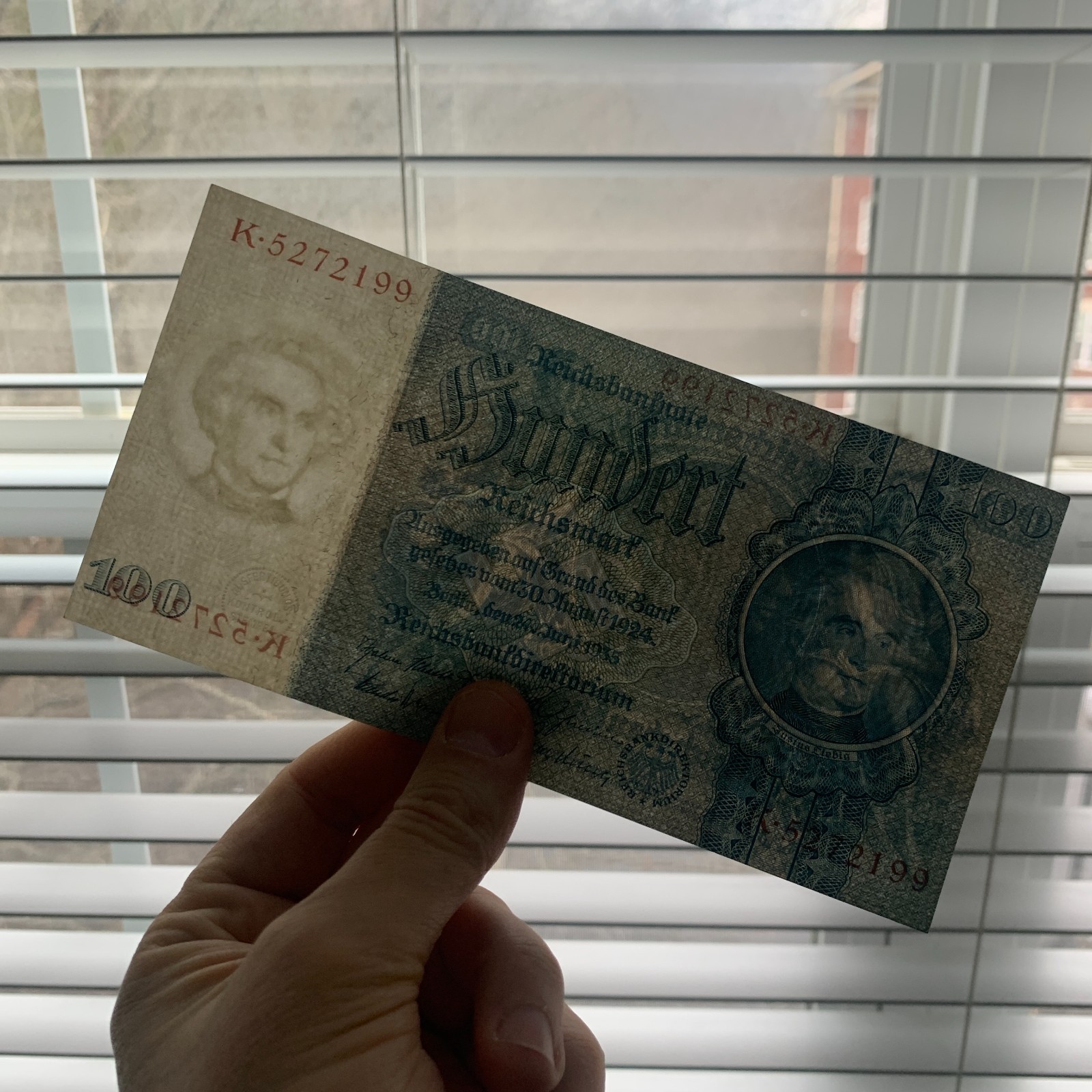 100 NAZI GERMAN Mark SWASTIKA Banknote (1935) P183 WWII, WW2 Currency Money