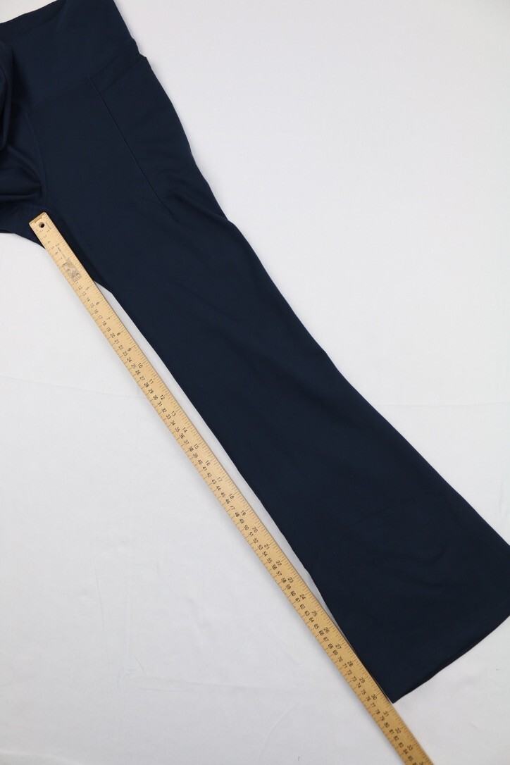 Jockey Ladies' Yoga Pant Super Comfy High Rise Neo Navy Flare Stretch Sz S M