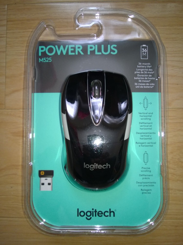 Logitech M525 Power Plus Optical Wireless Mouse Black