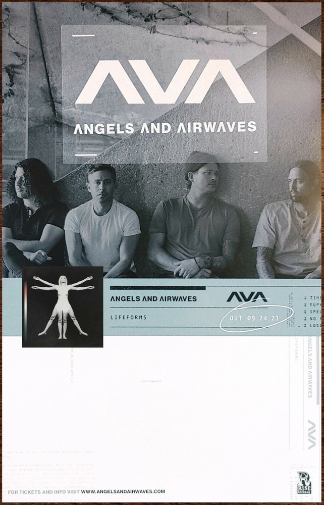ANGELS AND AIRWAVES Lifeforms Ltd Ed RARE Tour Poster! BLINK 182 BOX CAR RACER