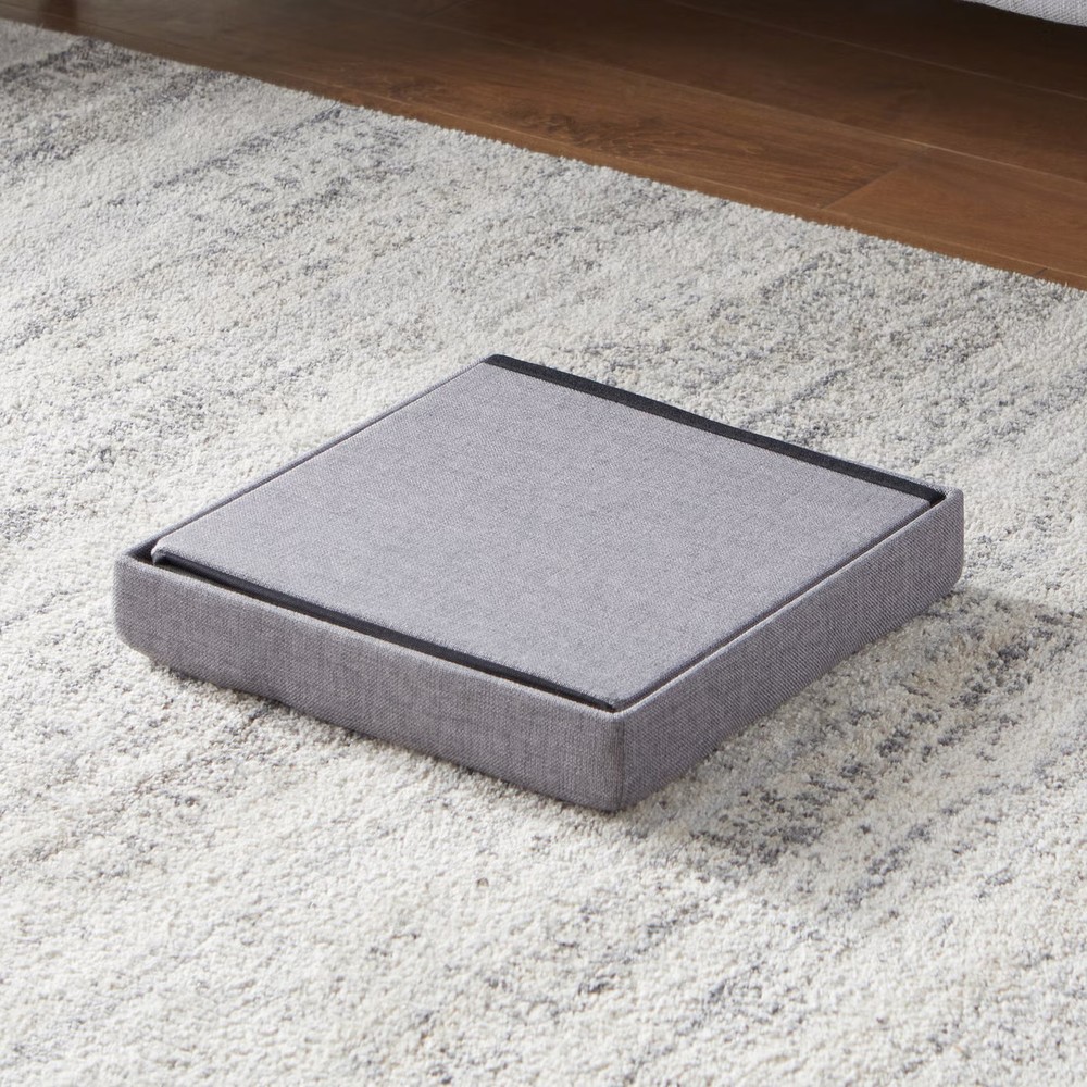 BrylaneHome Single Foldable Ottoman - Gray