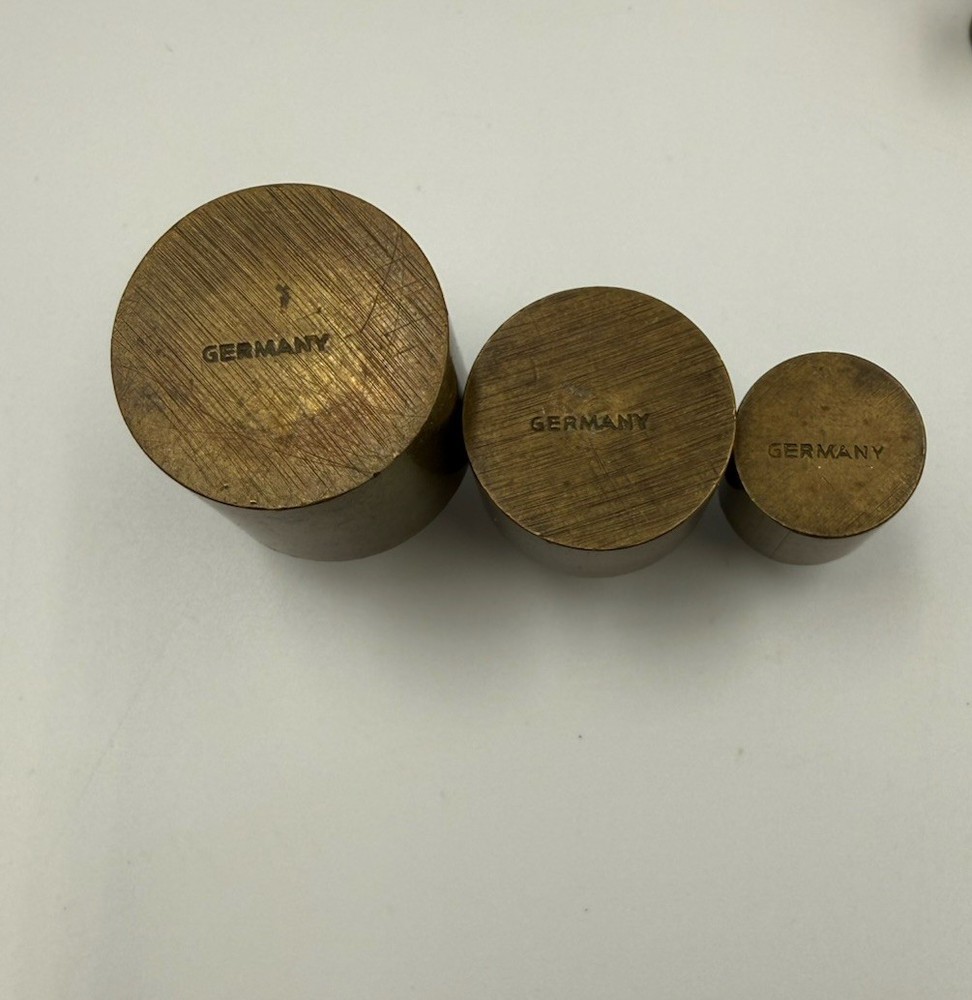 Brass Scale Weights Ohaus Germany Lot