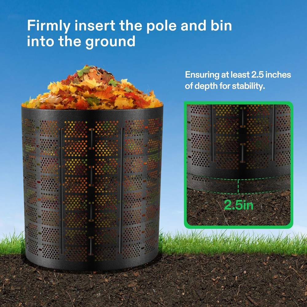300 Gallon Outdoor Compost Bin Expandable Composter Easy to Setup & Large