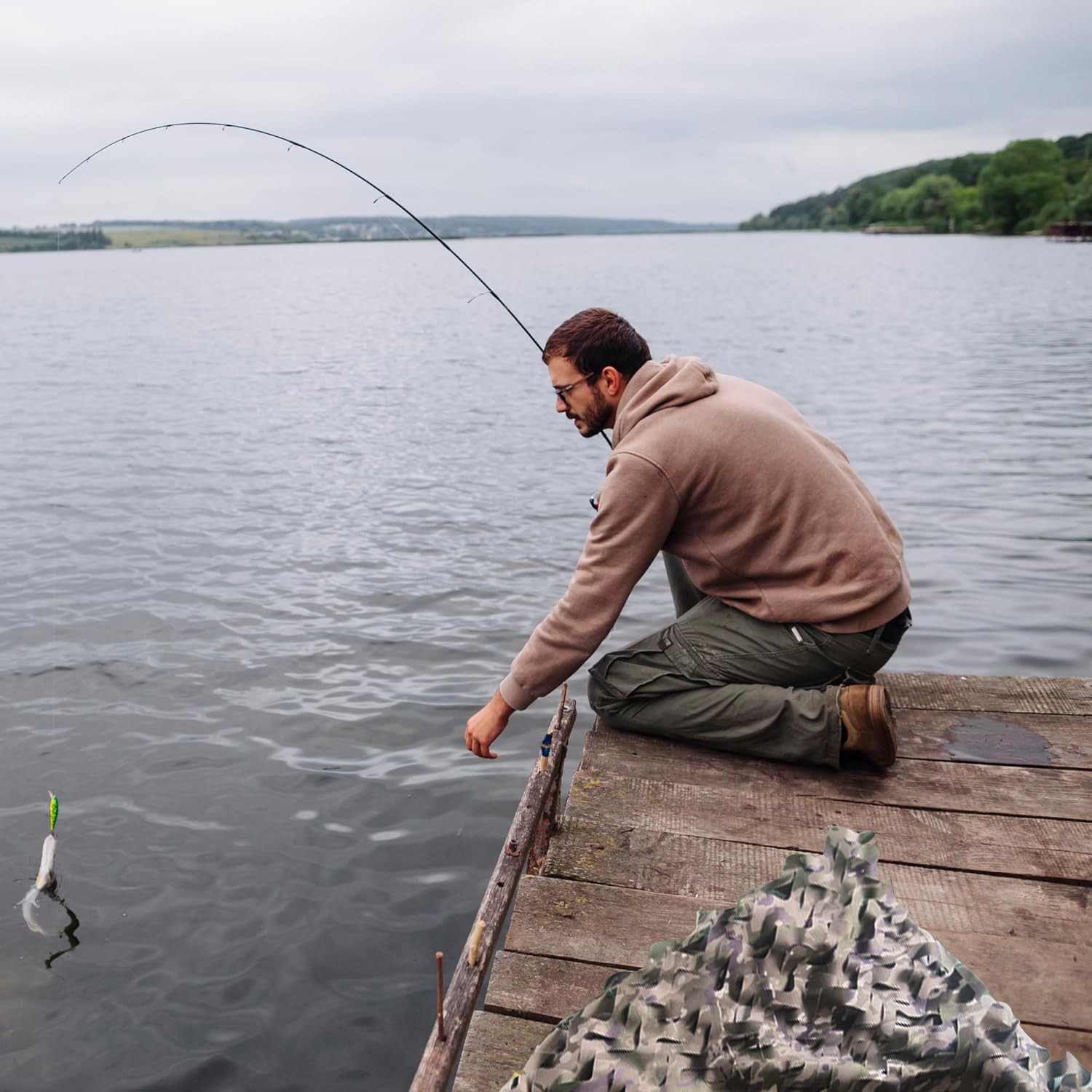 4.9x9.84ft Military Woodland Camouflage Netting Cutable Camo Net Camping Hunting