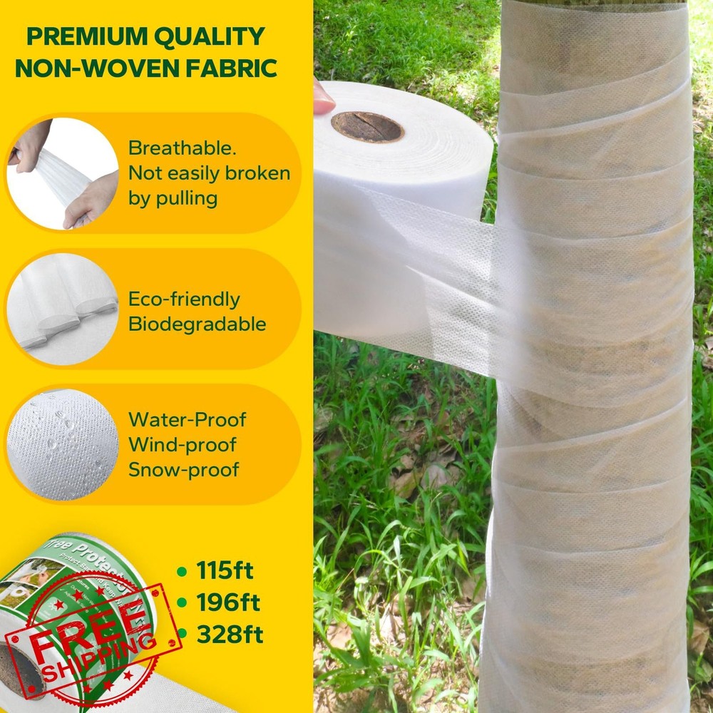 Emycool 328ft Tree Wrap, Trunk Protector from Deer