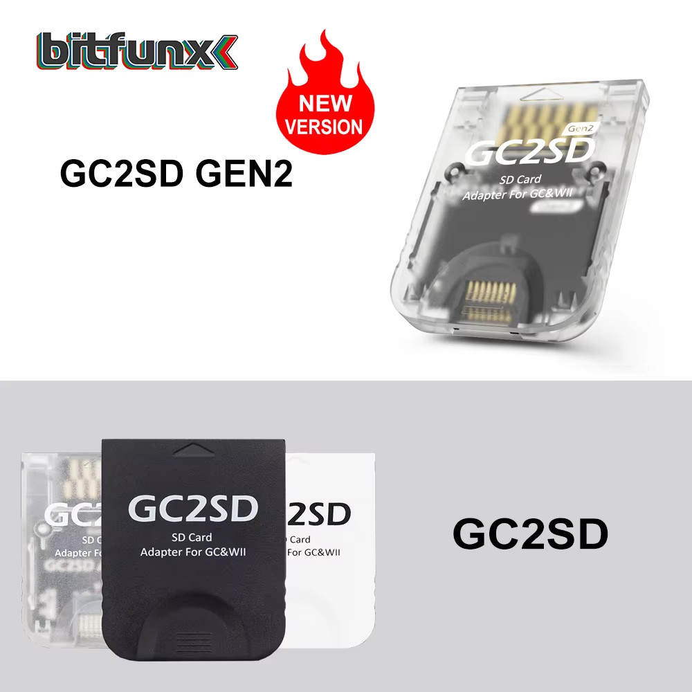 Nintendo Gamecube Wii SD Card Adapter Console GC2SD Game Card Reader BitFunX