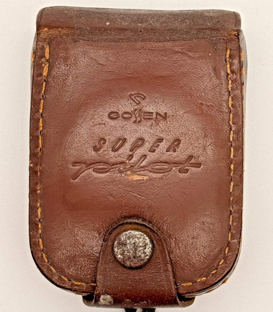 VTG Gossen Super Pilot CdS Light Meter with Leather Case Germany Untested