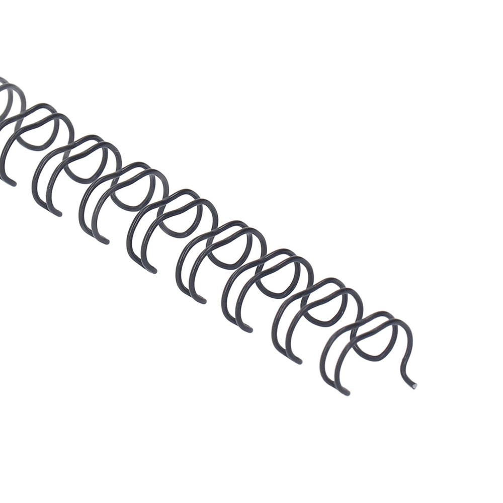 Black 100x Double Loop Wire Binding Spine 6.4mm Diameter 34 Teeth 3:1 Scale Comb