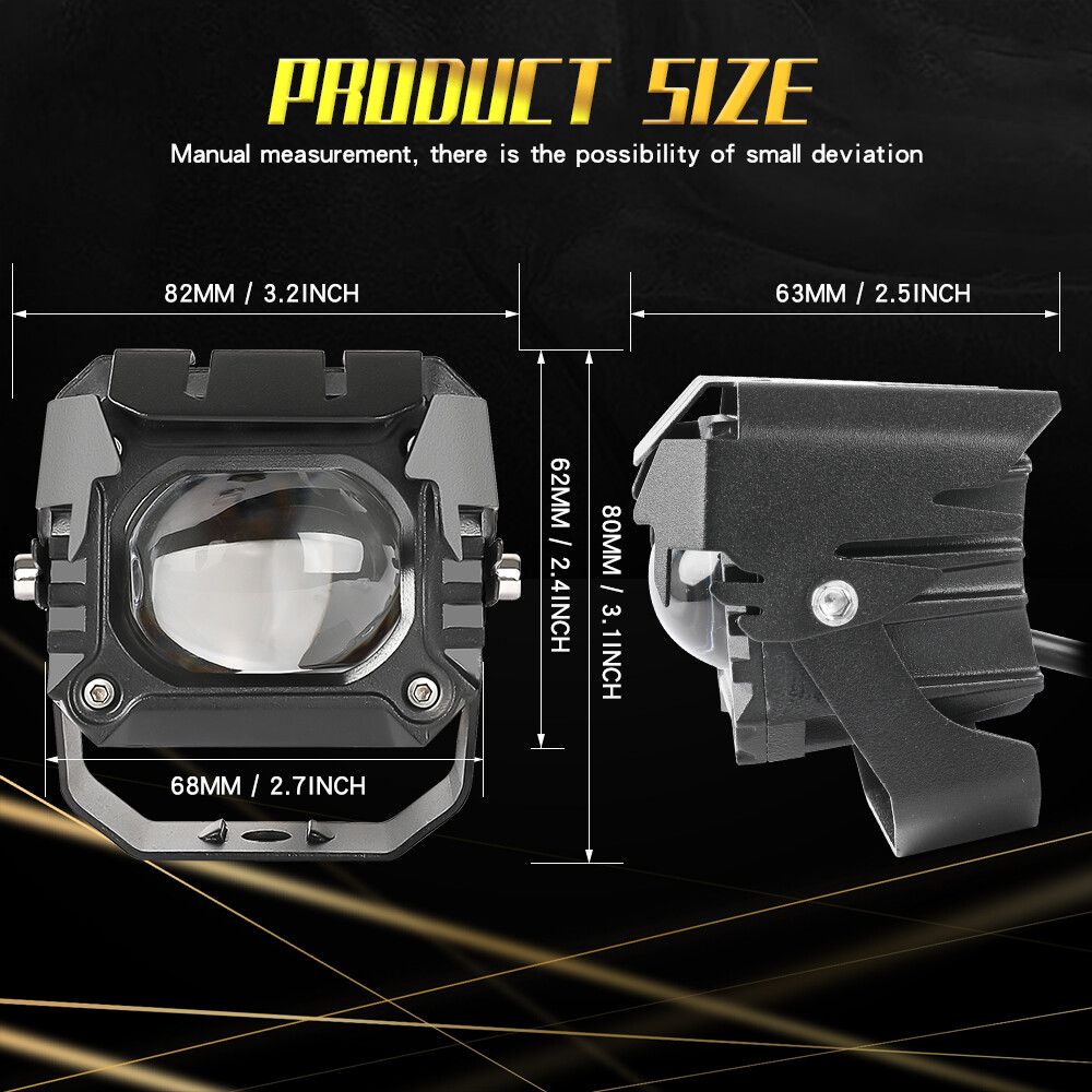 For Can-am Defender HD8/HD9/HD10 Roof 52"+8" LED Light Bar Wire+3" Cube Pods Kit